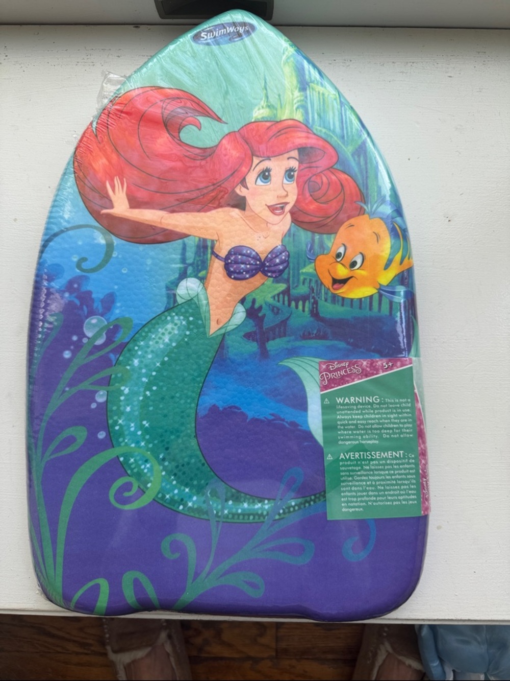 SwimWays Disney Ariel Foam Kickboard - Green & Purple